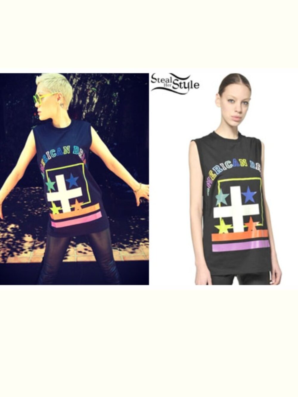 Givenchy American Dream 100% Cotton Vest Tank Top Sleeveless Tee T-Shirt, S
